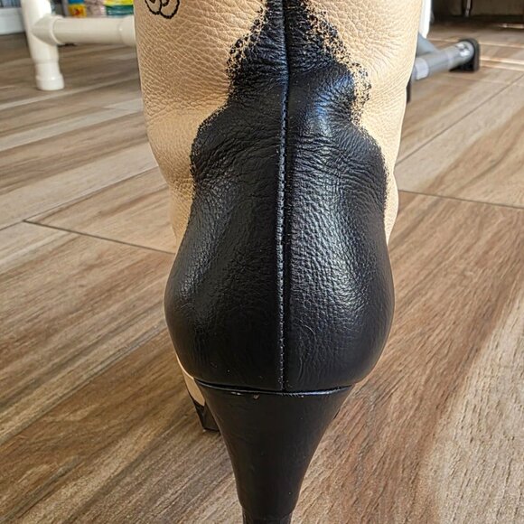 Chanel Blizzard Black&White Knee High Boots Retail $1500 37C - Picture 10 of 16